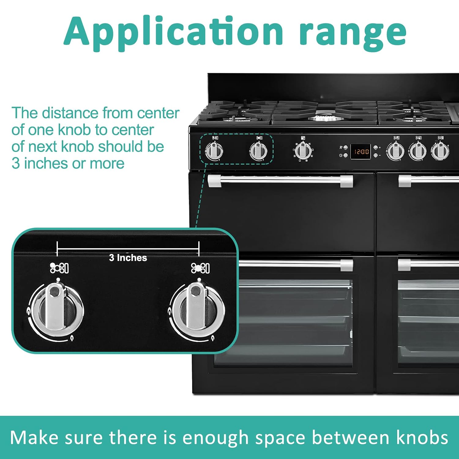Detalle 2 de Babepai VB005 Stove Knob Covers, Clear Double-Key Child Safety Guards, 5-Pack