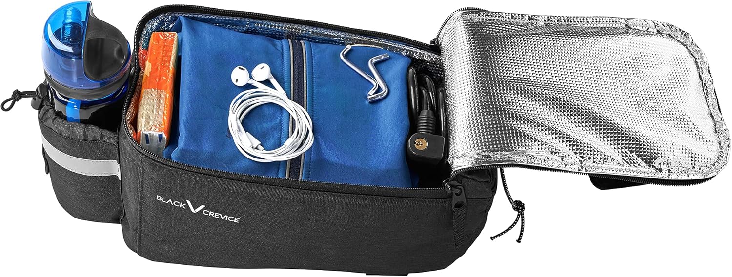 Detalle de Sacoche porte-bagages Black Crevice Rack Bag isotherme pour vélo – 30 x 15 cm