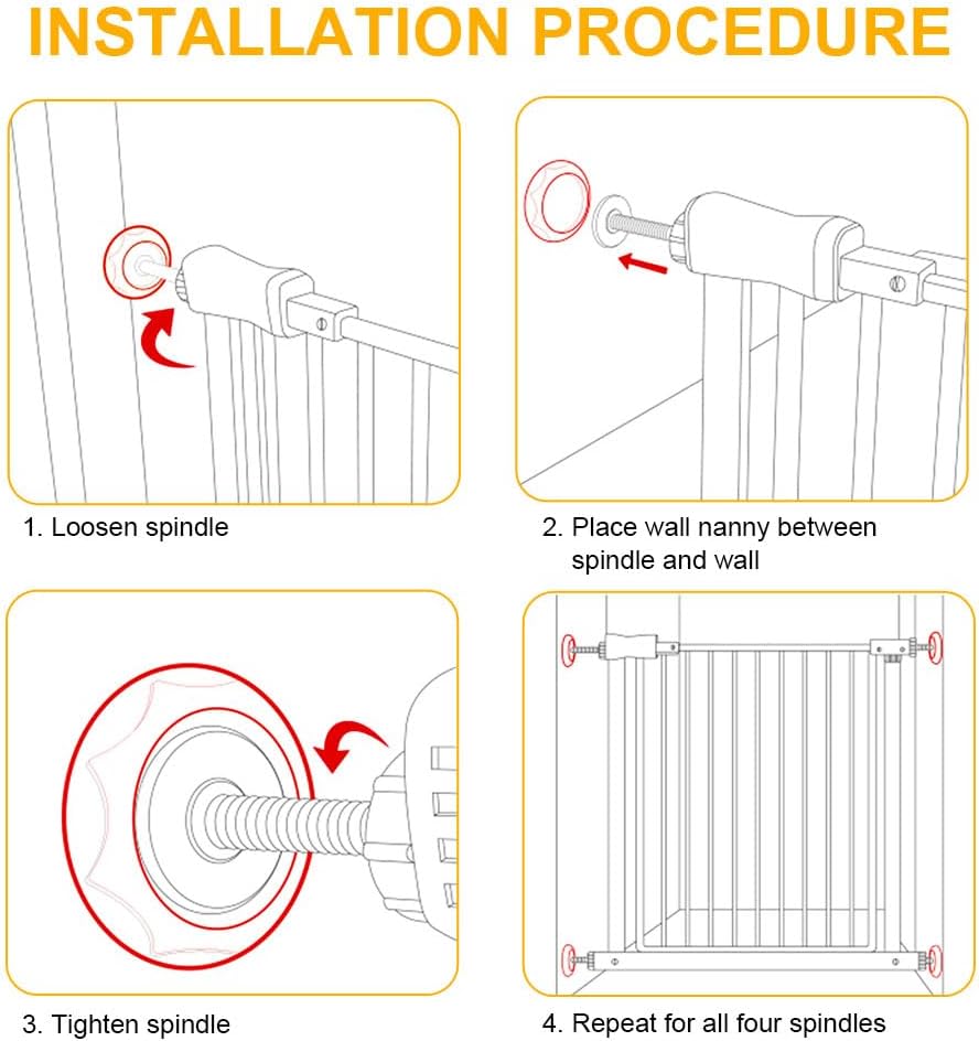 Thumbnail 5 de AOMIG Wandschutz Pads für Treppengitter 4 Stück Elefantenfüße