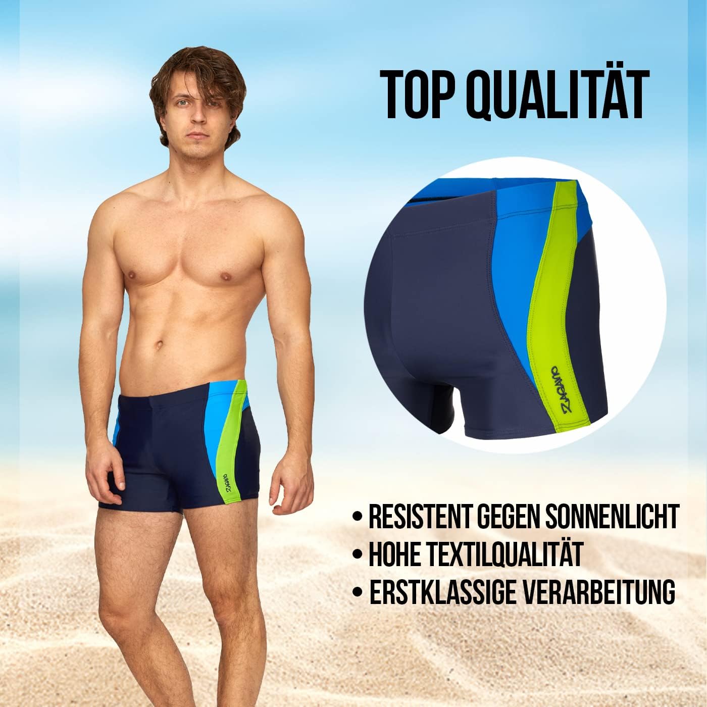Detalle 2 de Zagano Adam Lipski Badehose 10-fach chlorresistent