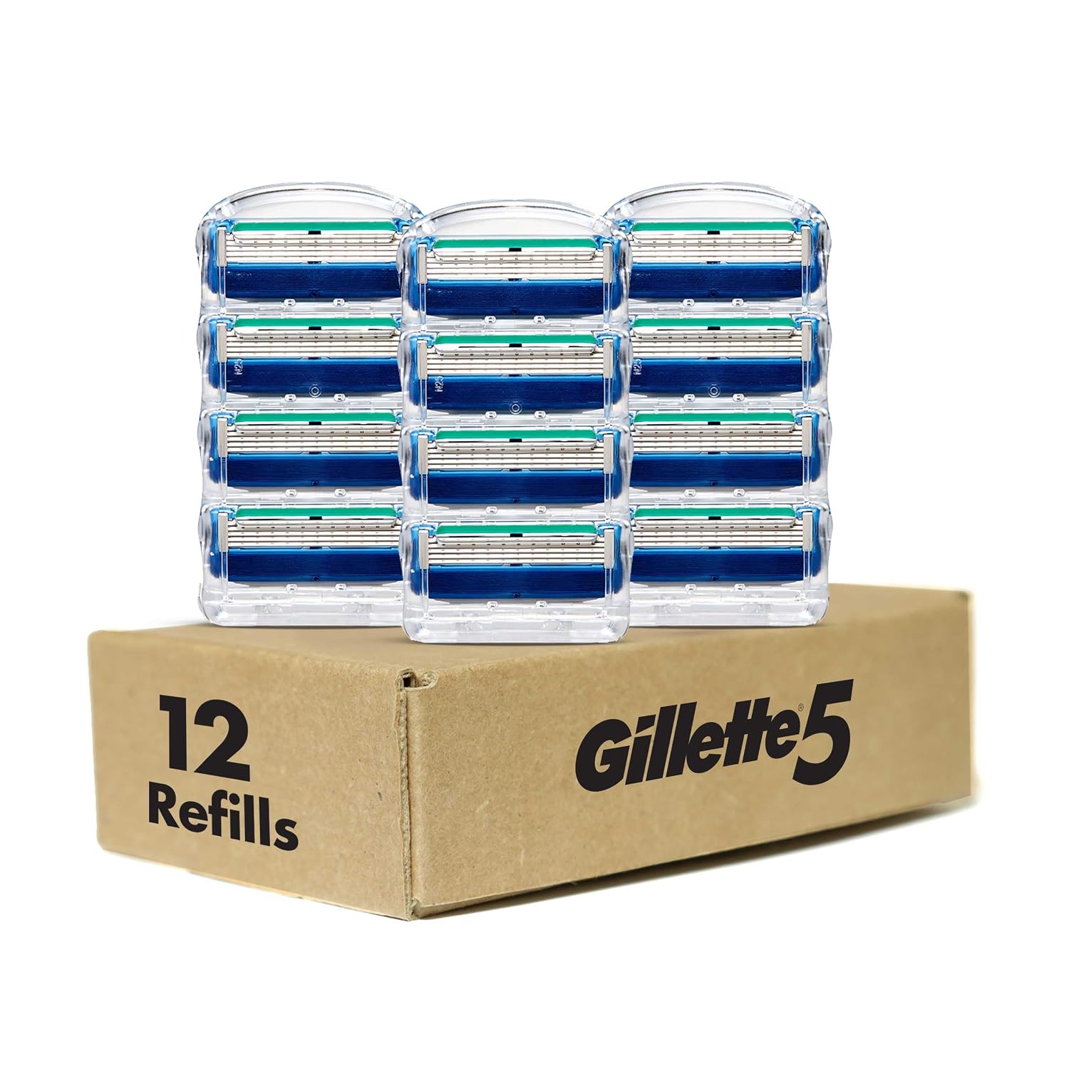 Thumbnail 6 de Gillette 5 Men's 5-Blade Razor Refills, 12 Count with Lubrication Strip