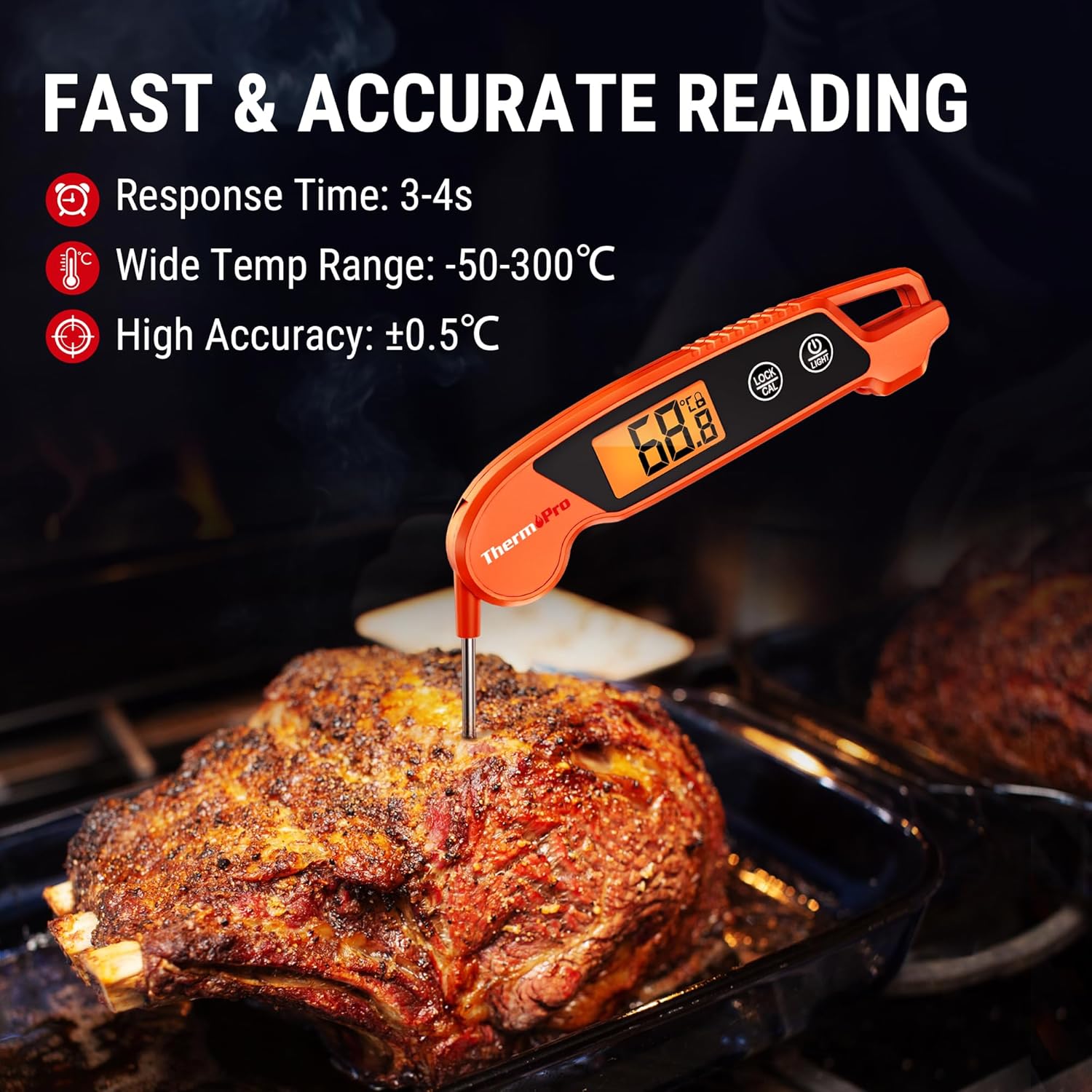 Detalle de ThermoPro TP603 Instant Read Meat Thermometer