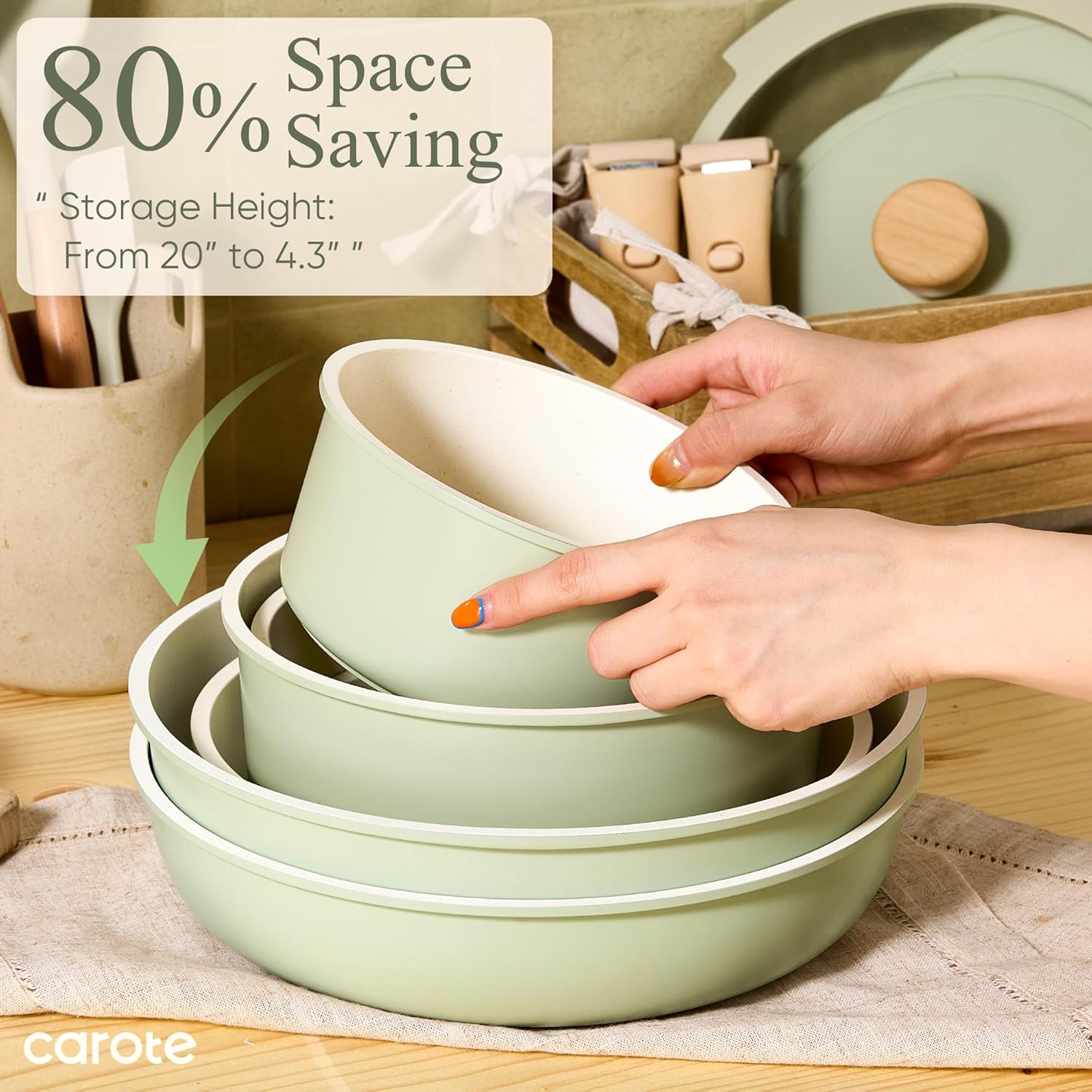 Thumbnail 4 de CAROTE 25-Piece Nonstick Cookware Set