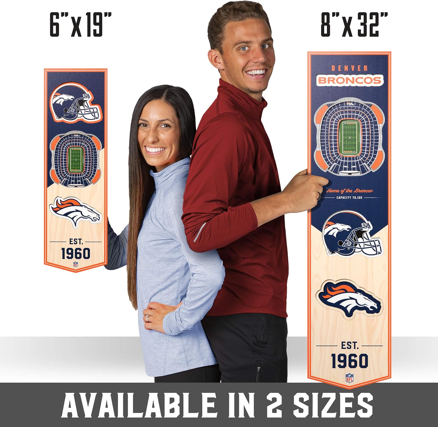 Thumbnail 6 de YouTheFan NFL 3D Stadium Banner (6x19 in)