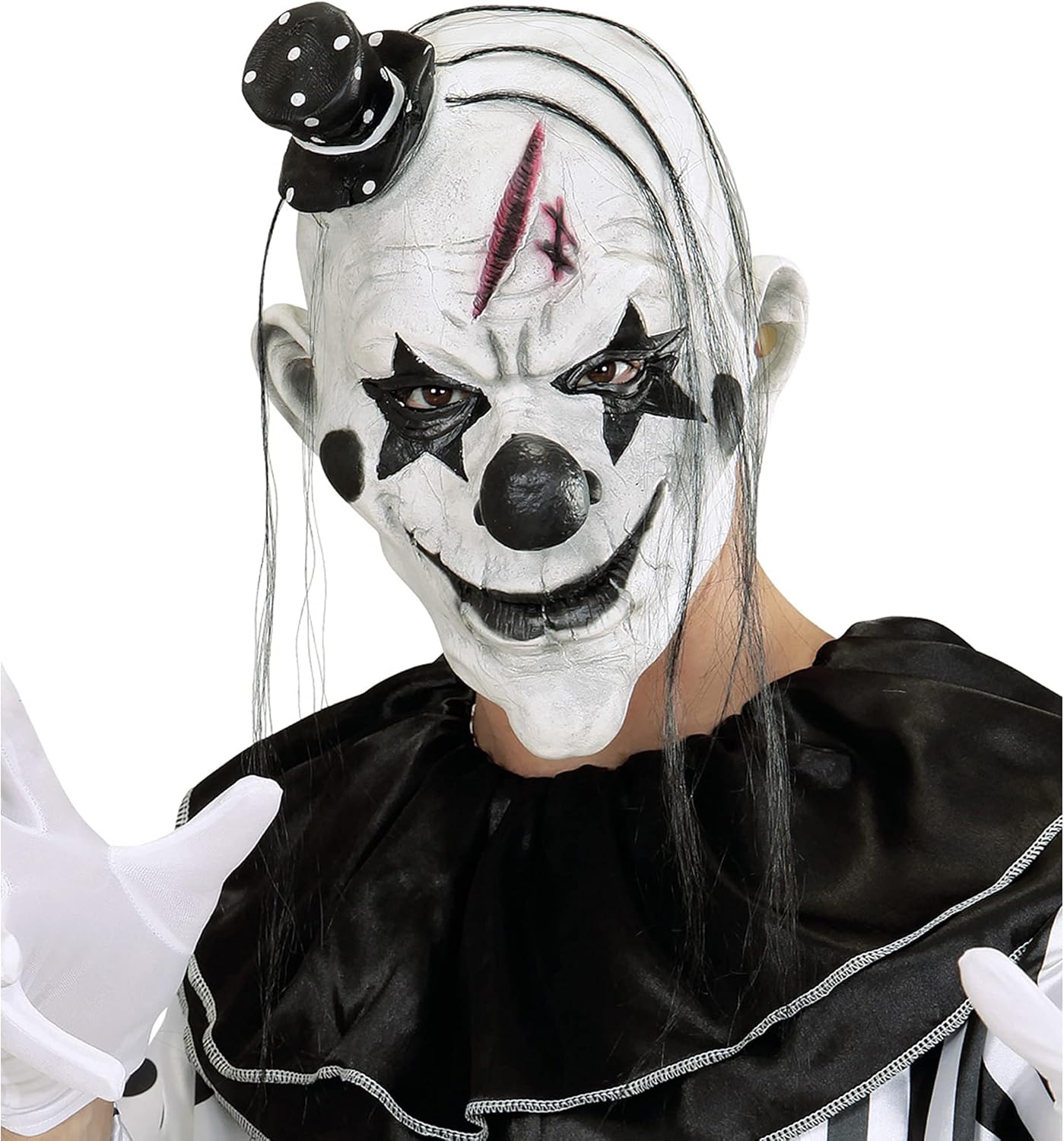 W WIDMANN MILANO Killer Clown Maske mit Mini Hut