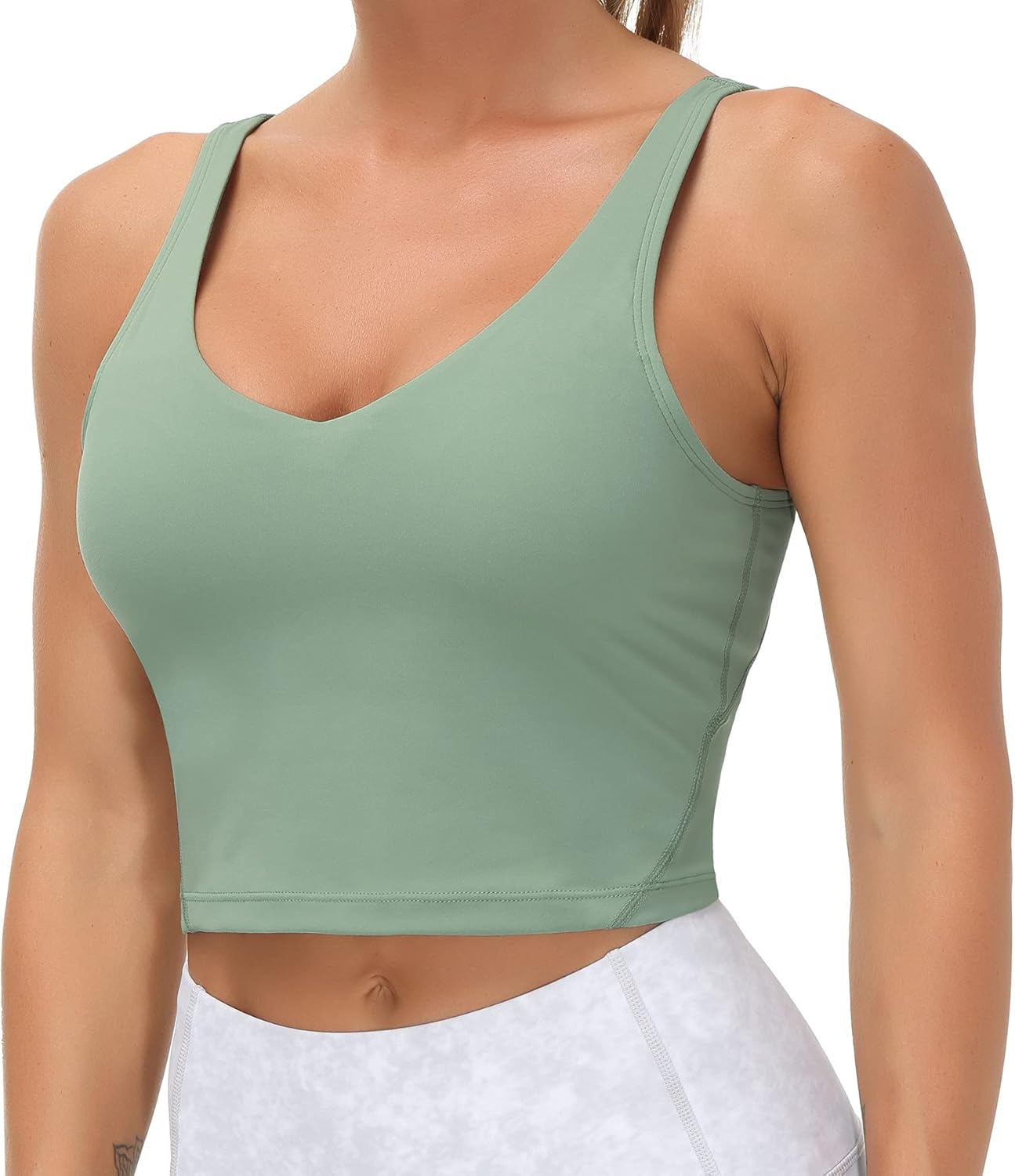Thumbnail 6 de THE GYM PEOPLE Women’s Longline Wirefree Padded Sports Bra (Medium Support)