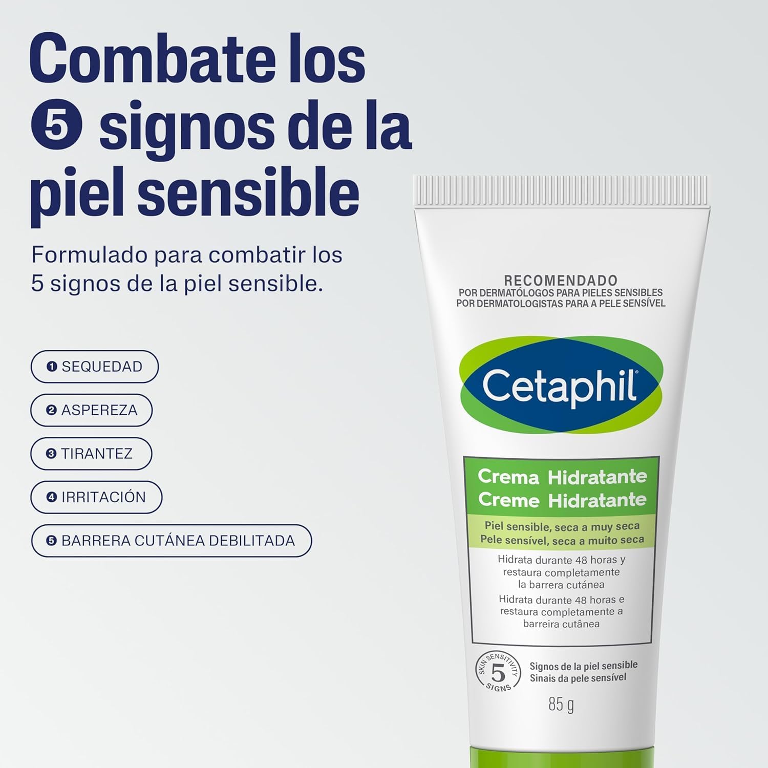 Detalle de CETAPHIL Routine Sensitive Skin Care Set — Loción 470 ml + Crema 14 g