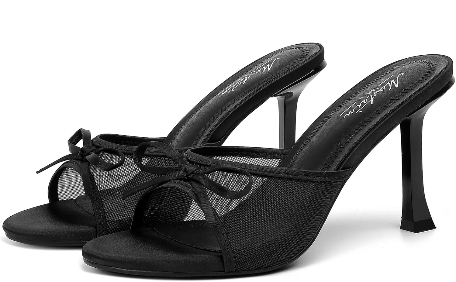 Thumbnail 5 de Mostrin Cat-Heel Sandals for Women with Bow – Round Toe, Vintage Backless Kitten Heels