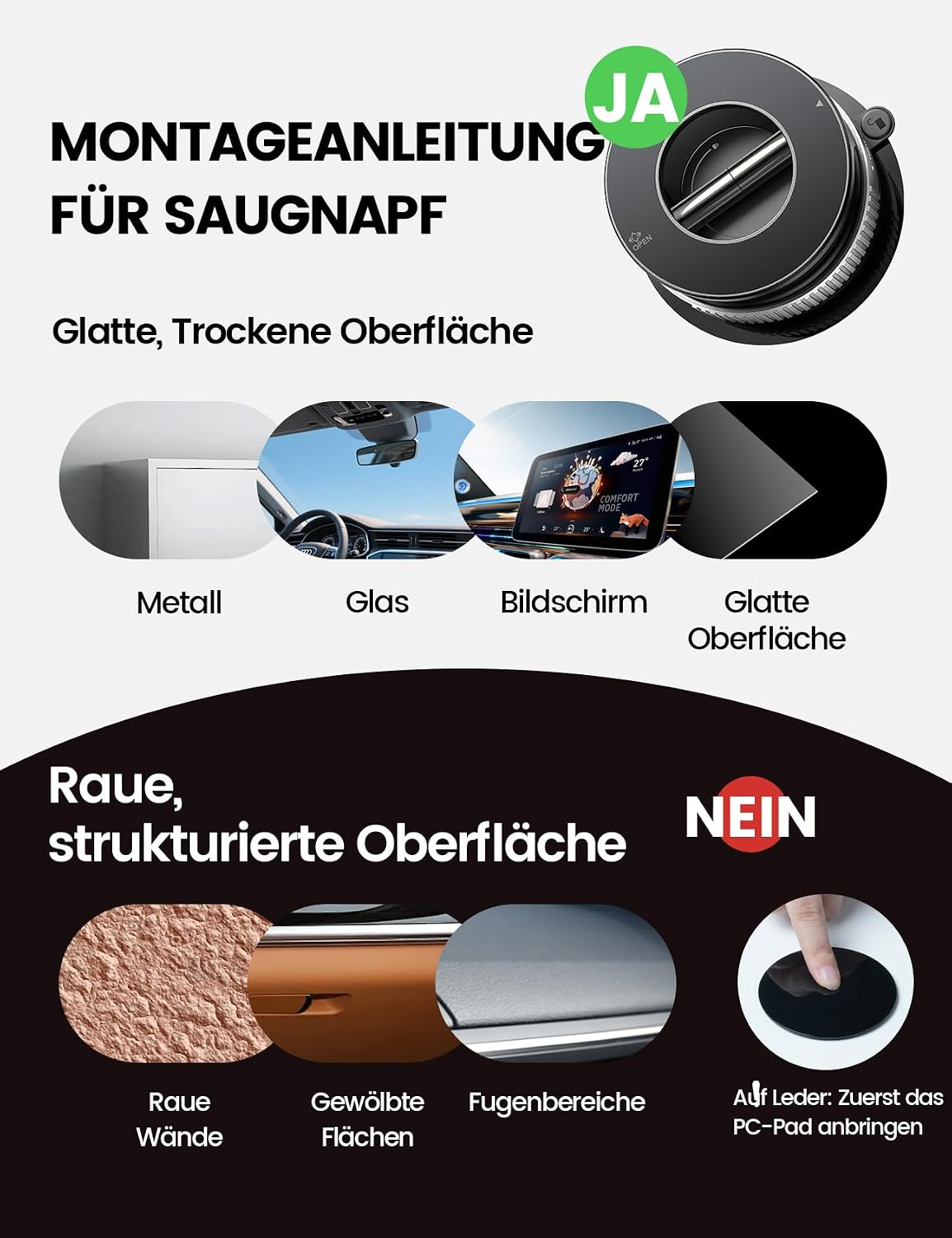Thumbnail 6 de Lamicall Magnetische Handyhalterung Auto 360°
