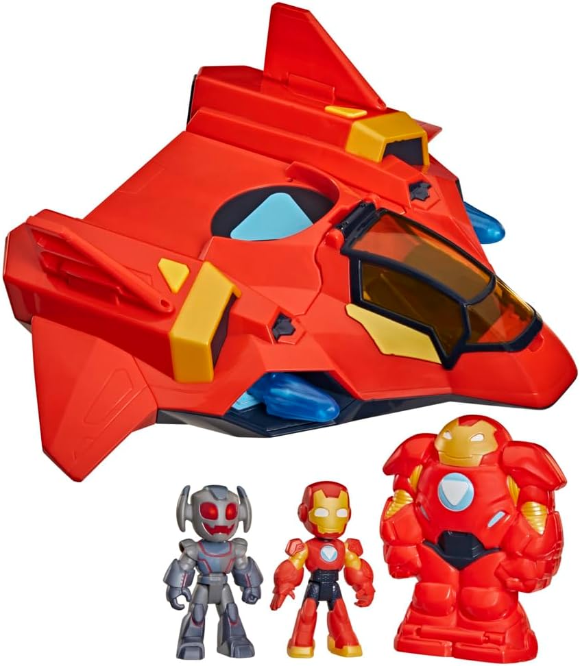Detalle 2 de Marvel G19945S0 Iron Man Giant-Sized Armour Iron Jet Set, 7.6 cm Figures