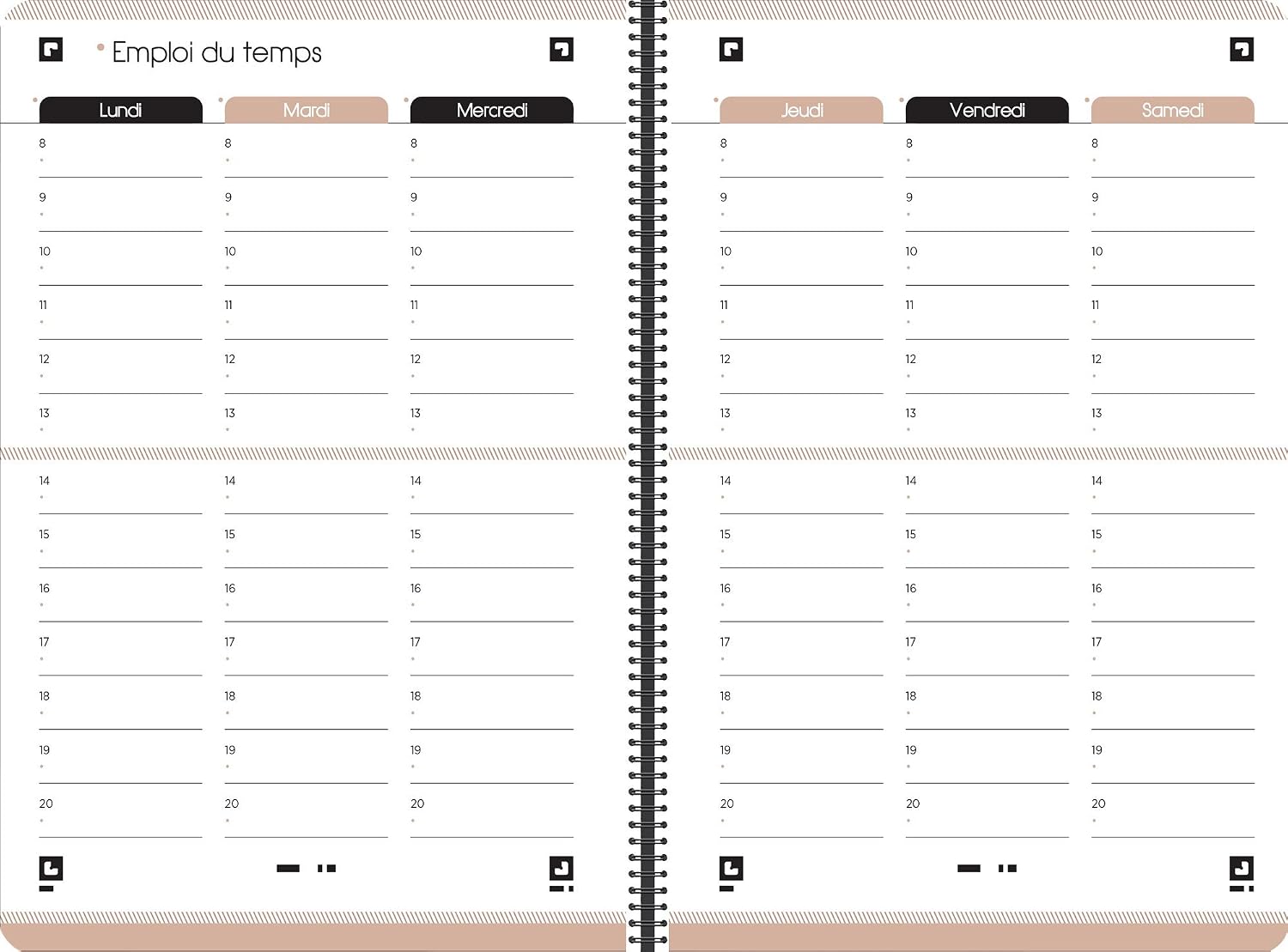 Detalle de Agenda Oxford Nude 12x18 cm – 1 jour par page, 352 pages, Argent