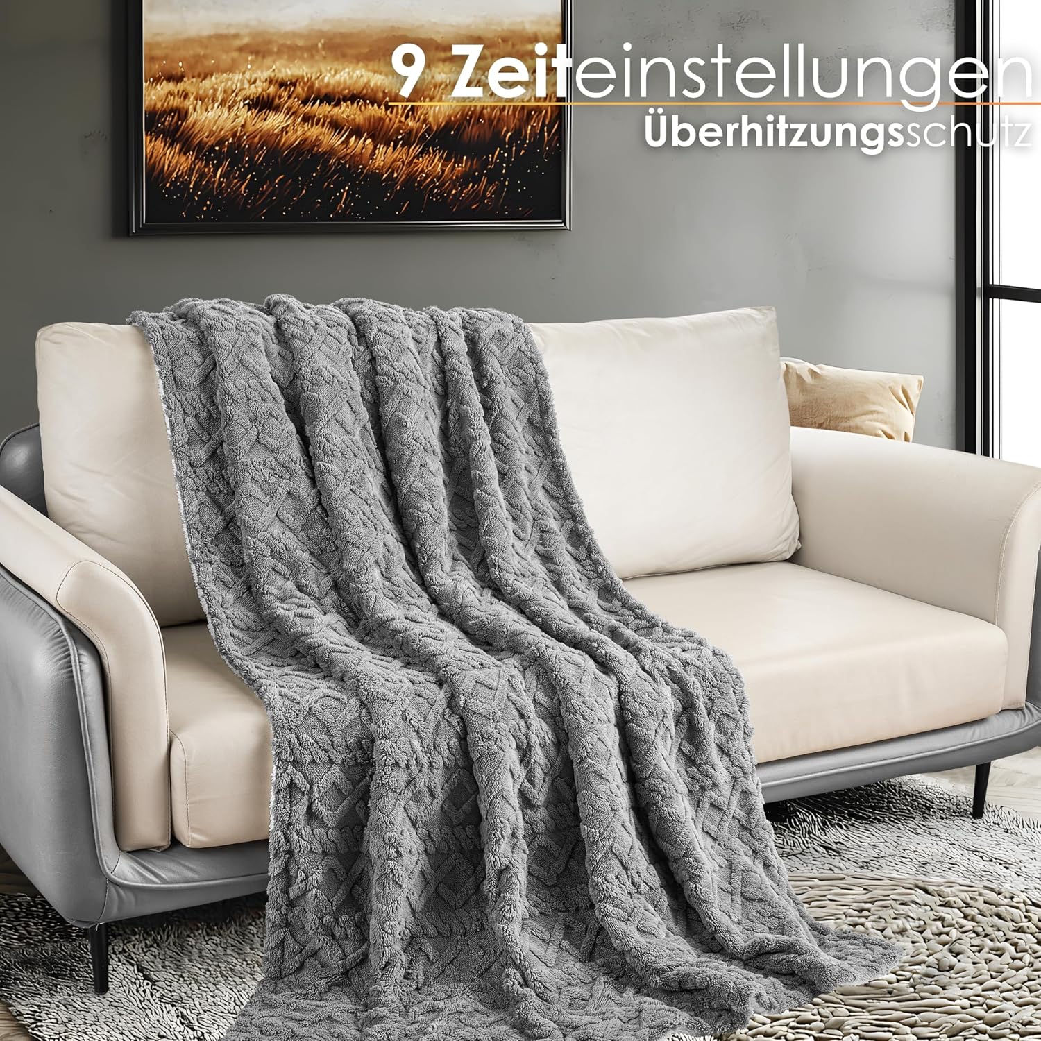 Detalle 2 de Steinborg Heizdecke 180 x 130 cm mit 9 Stufen