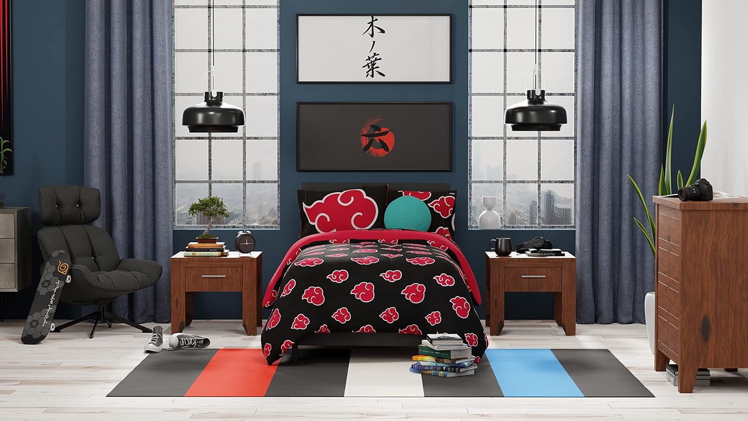 Thumbnail 4 de Franco Naruto Akatsuki Parure de lit microfibre