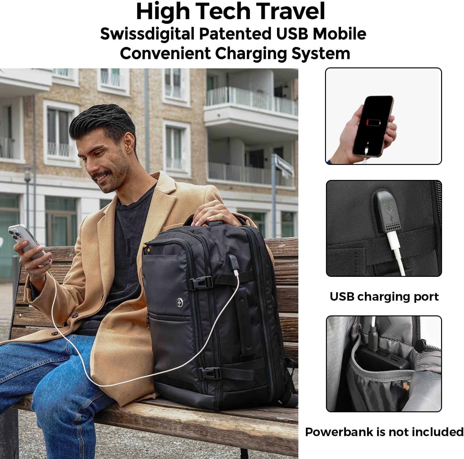 Detalle 2 de Swissdigital Design Travel Laptop Backpack 43L