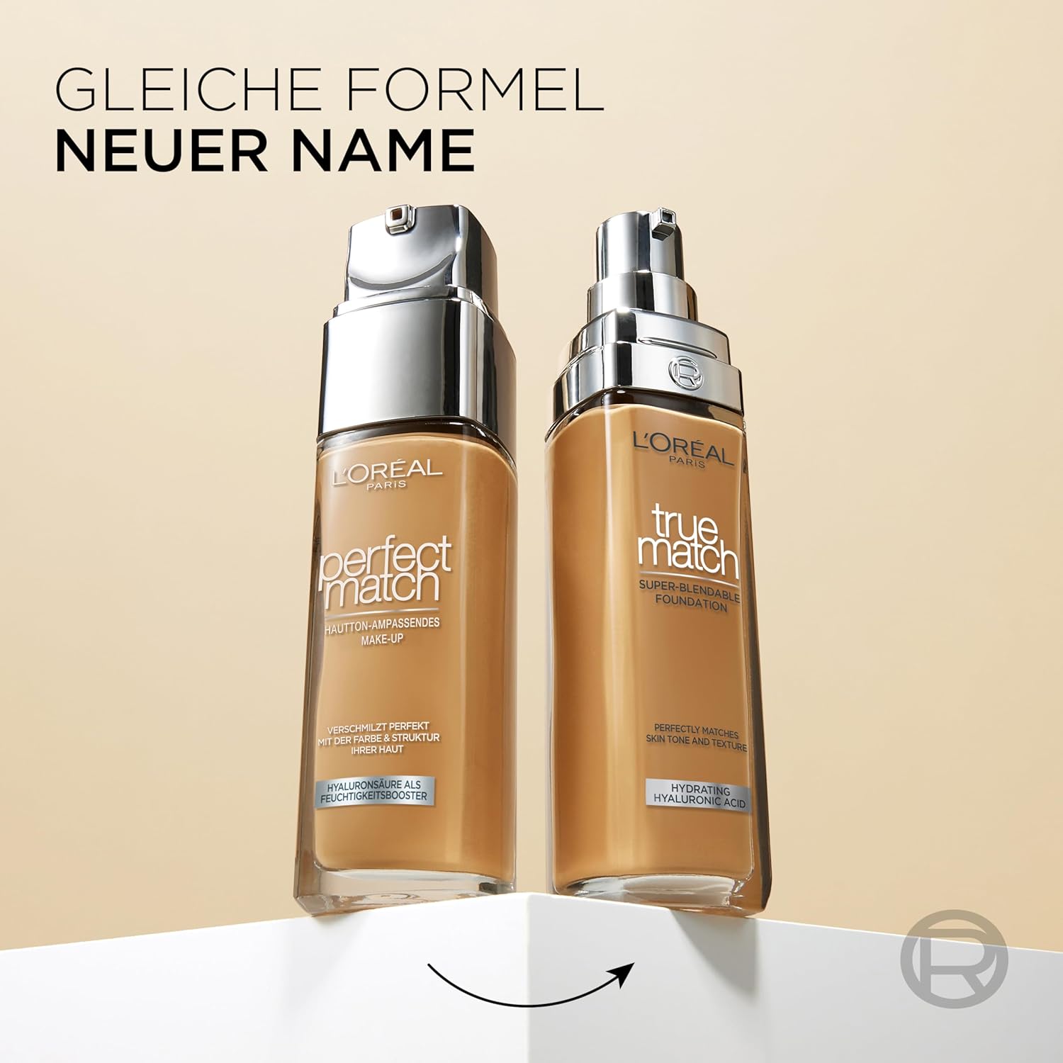 Detalle 2 de L'Oréal Paris True Match Foundation 2.N Neutral Light – Hyaluron, vegane Formel, mittlere Deckkraft, natürliches Finish, 30 ml