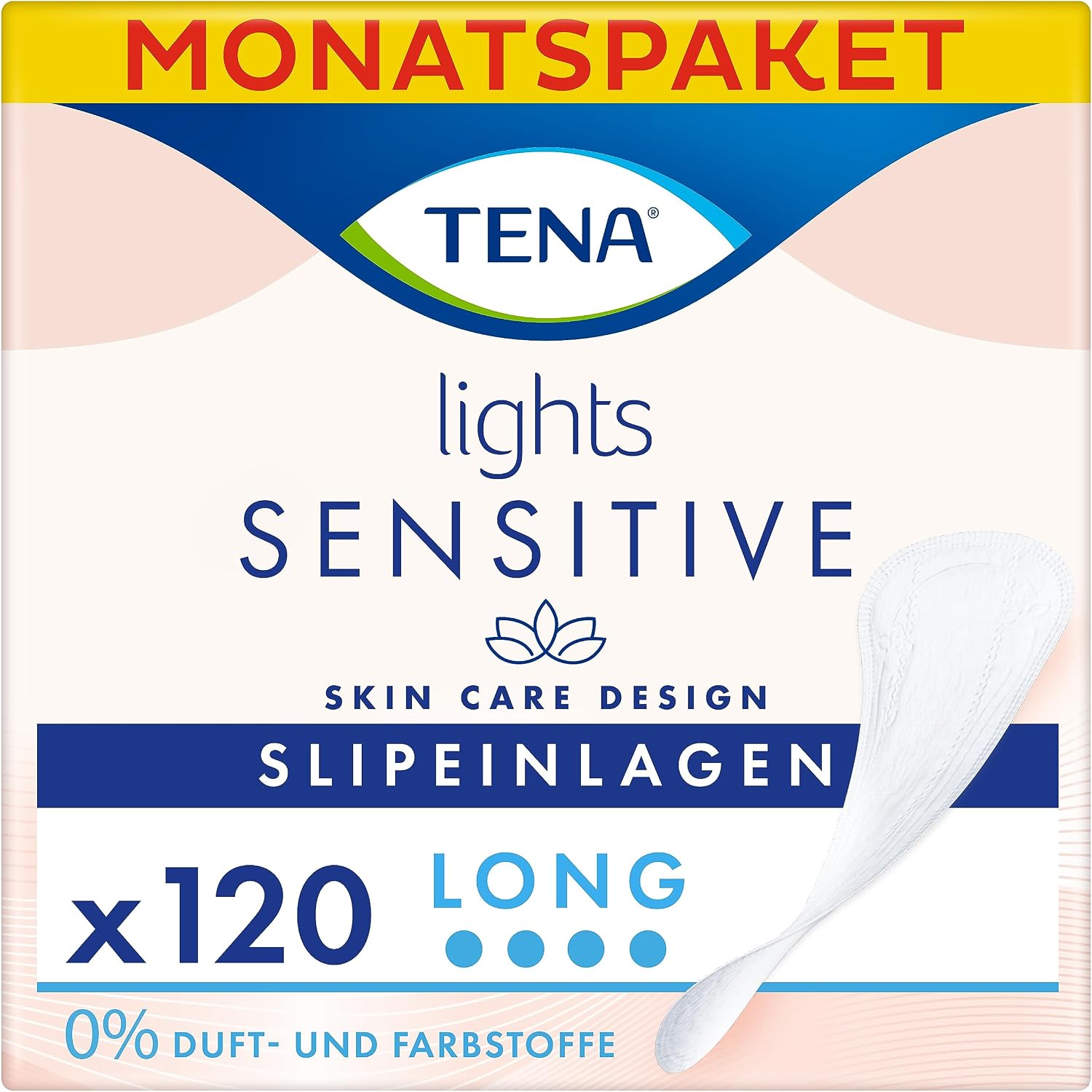 Detalle de TENA Lights Long Liner – 120 Inkontinenzeinlagen (20 x 6 Packungen) für Frauen mit leichter Blasenschwäche