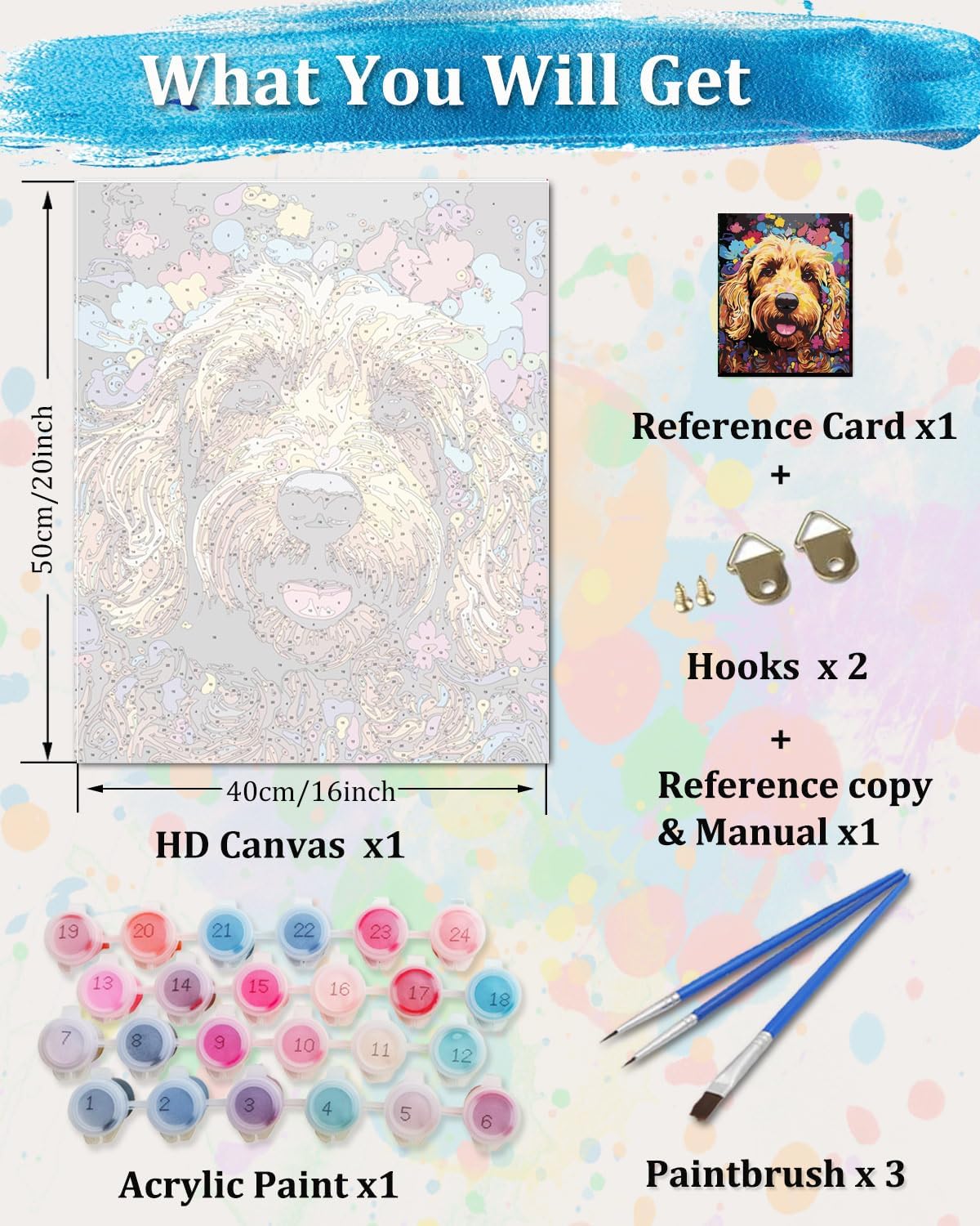 Thumbnail 2 de TOCARE Paint by Numbers Kit 16 x 20 Inch