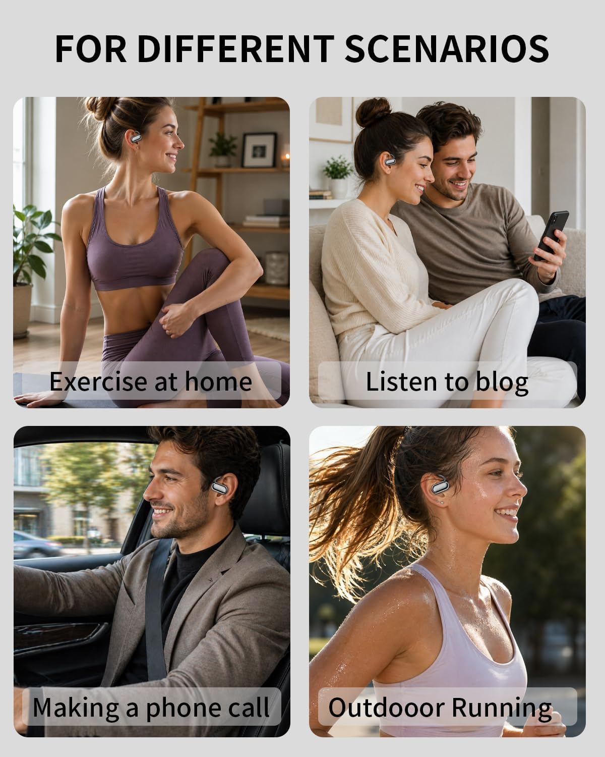 Detalle de Open Ear Earbuds – 80Hrs Playtime with LED Display