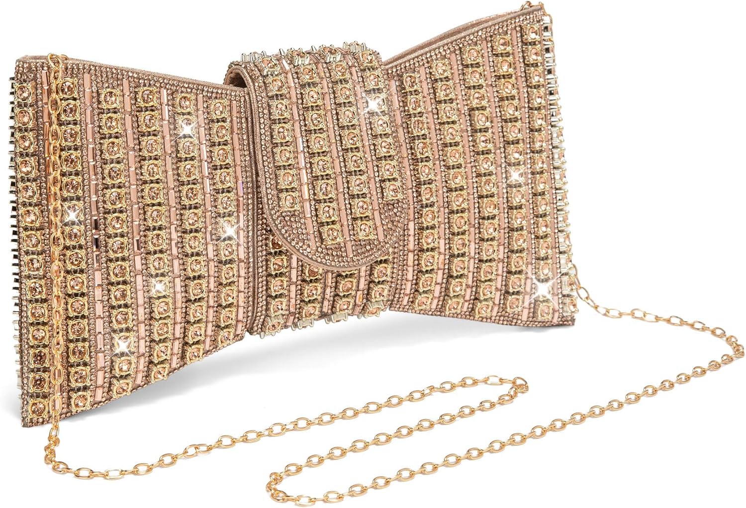 Detalle de Sweetovo Rhinestone Clutch Purse in Vegan Leather