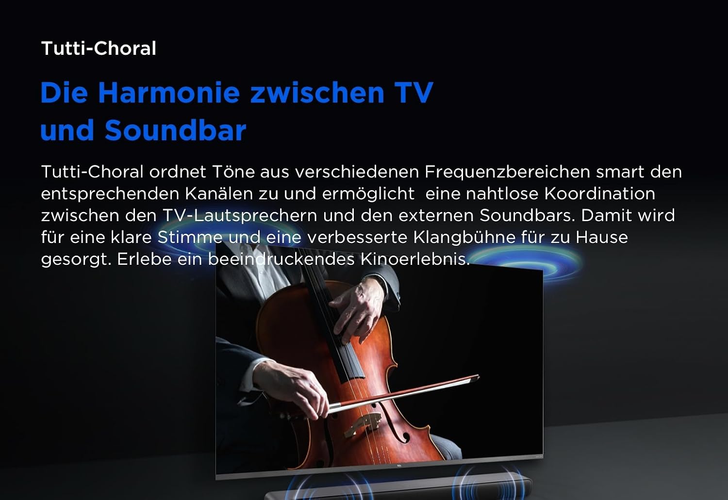 Detalle de TCL S45HE Soundbar (2.0, 100 W) mit Dolby Atmos & DTS Virtual:X, HDMI eARC und Bluetooth 5.2