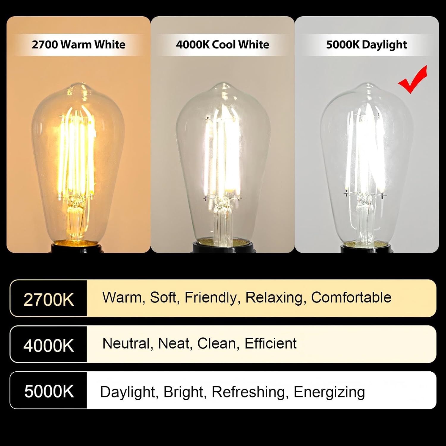 Thumbnail 2 de Ascher LED Edison Bulbs ST58