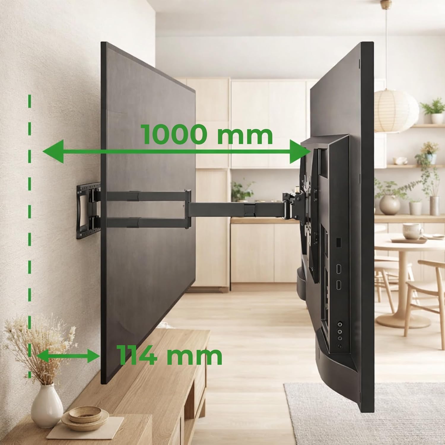 Thumbnail 6 de XTRARM TiTon Double 100 cm: Supporto TV Parete a due bracci per 50–75", 80 kg, VESA 600x400