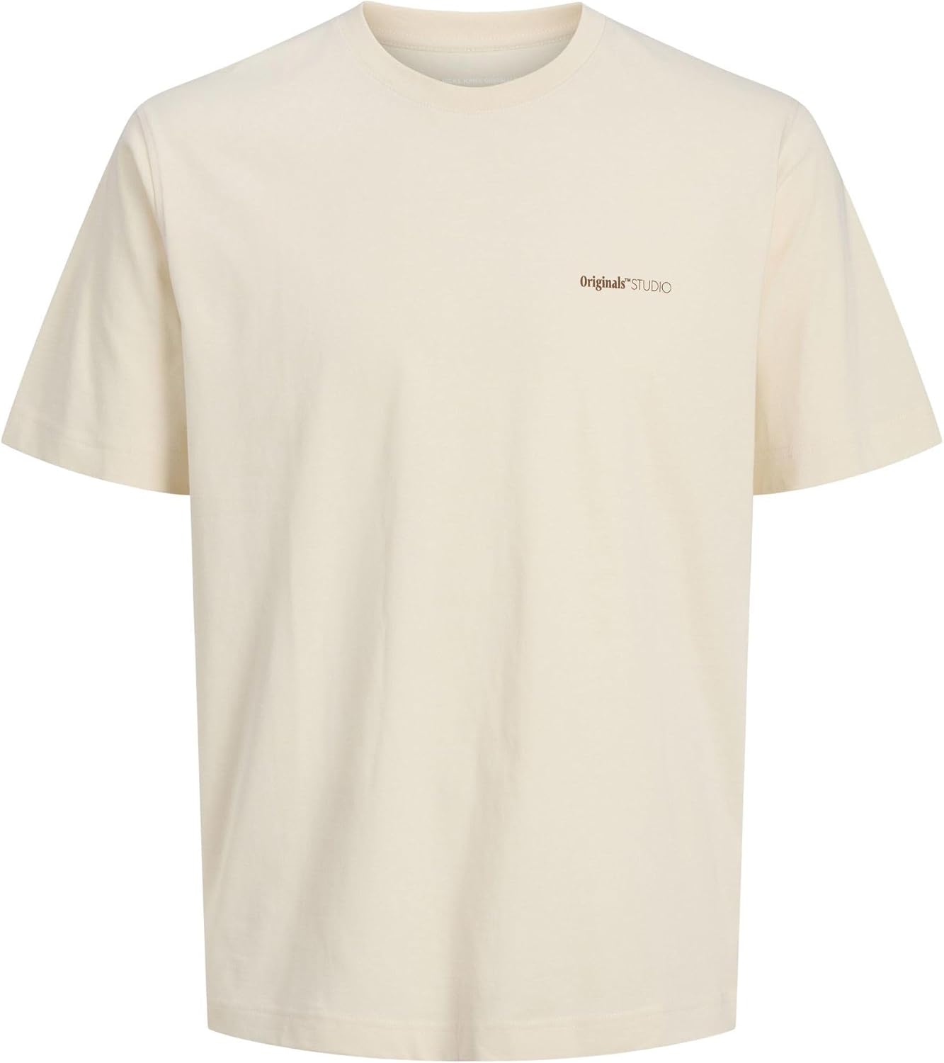 Detalle de JACK & JONES Painted Back Tee SS Crew Neck Jorvarenna – Maglietta con Scollo Rotondo da Uomo