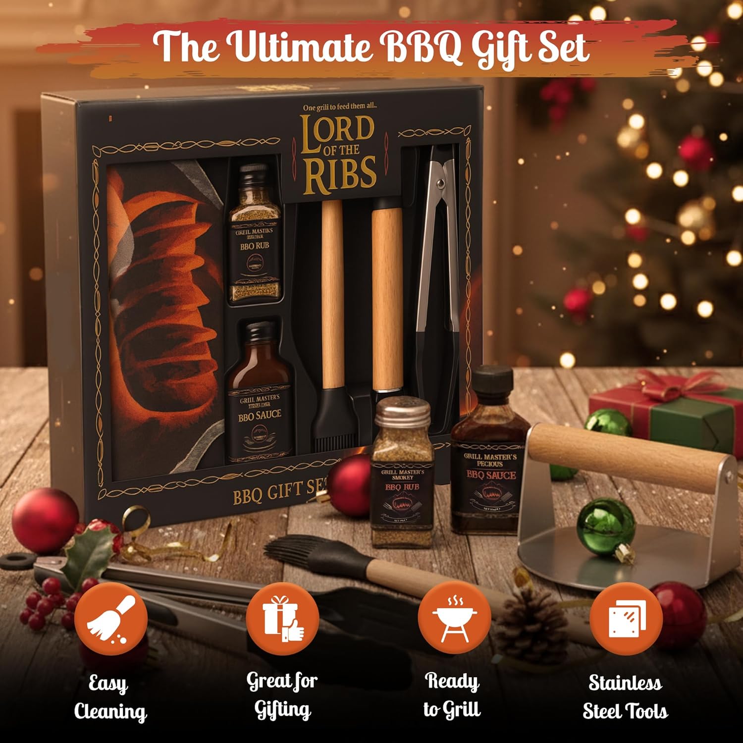 Detalle 2 de Topline Lord of the Ribs BBQ Gift Set – Grill gift 1