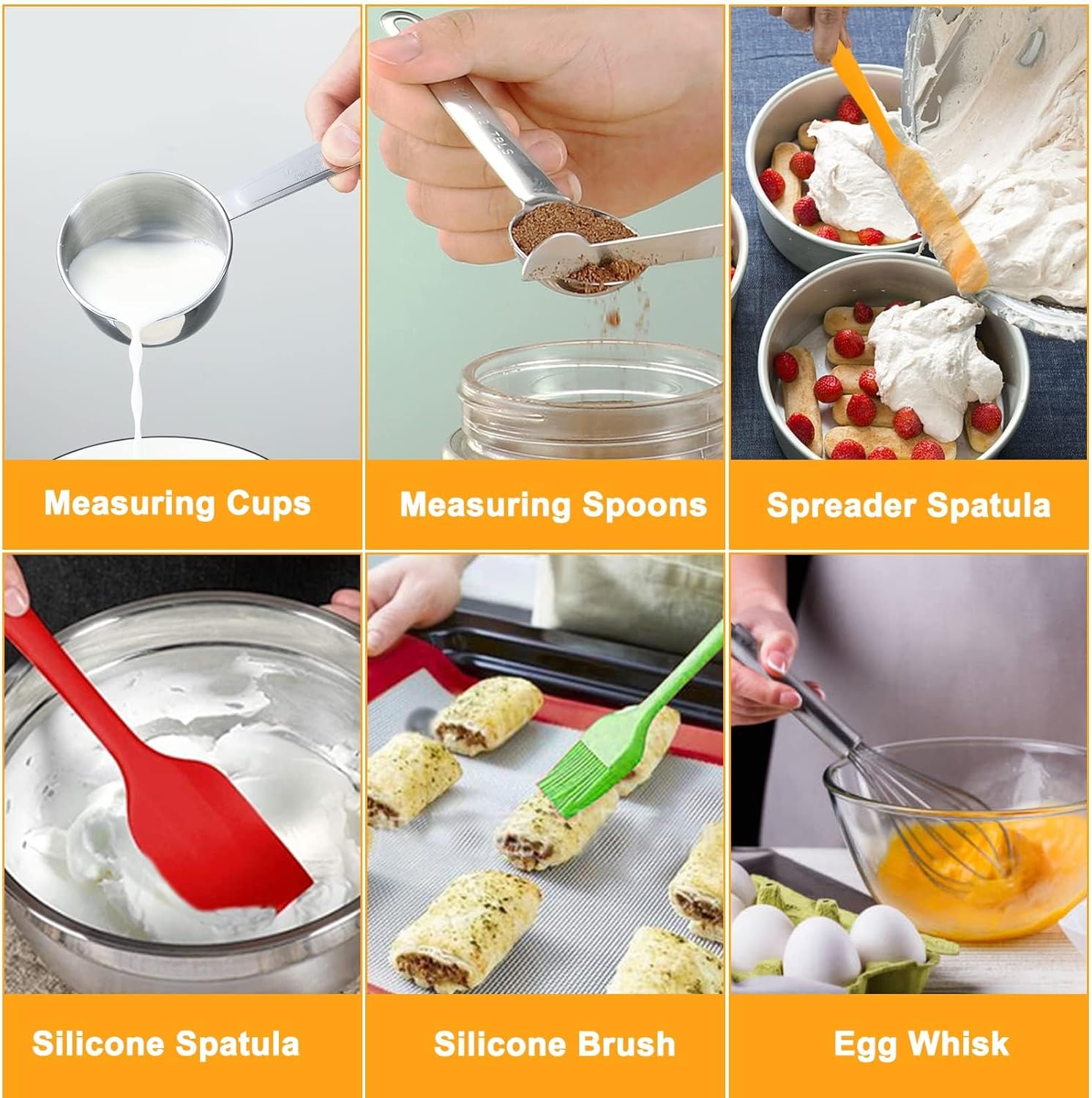 Thumbnail 3 de WEPSEN Mixing Bowls with Lid Set (25PCS) — Stainless Steel Nesting Bowls for Baking, Prep, Mixing & Storage