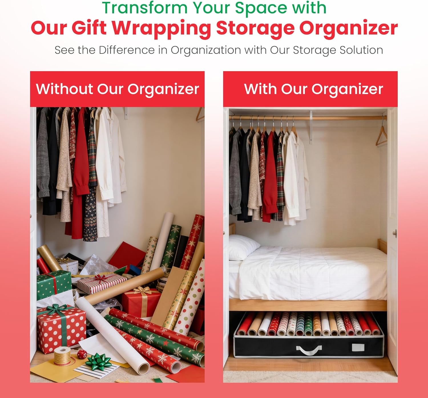 Thumbnail 4 de Handy Laundry Gift Wrap Organizer, Fits 18-24 Rolls