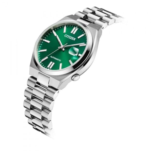 Detalle 2 de Citizen NJ0150-81X Acero Verde: Reloj Automático de hombre, elegante y sobrio
