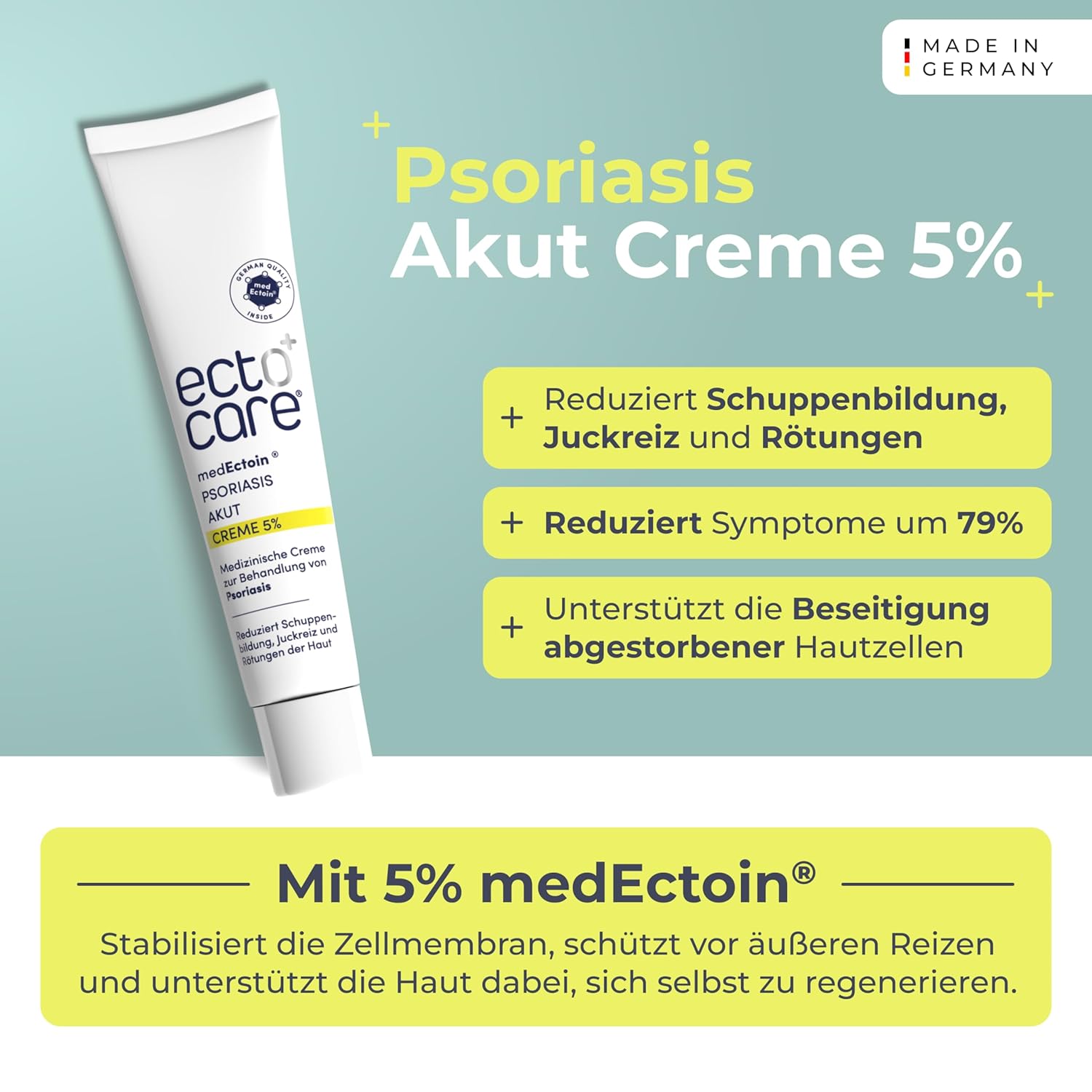 Thumbnail 1 de ectocare® Psoriasis Creme Akut mit 5% Ectoin 30ml – kortisonfrei, dermatologisch geprüft
