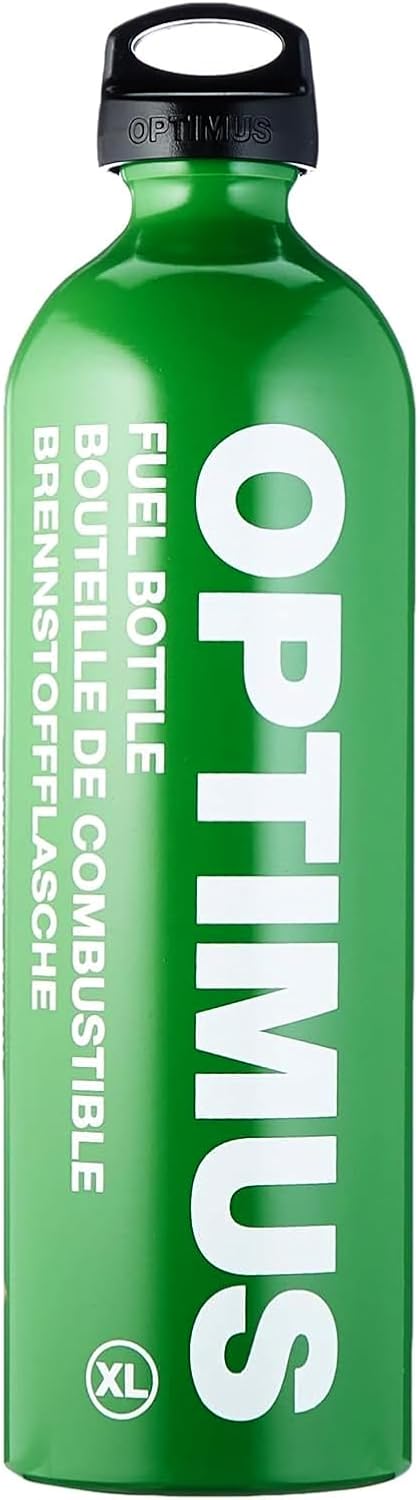 Detalle de Optimus Brennstoffflasche Xl – aluminiowa butelka na paliwo 1,5 l z zabezpieczeniem dziecięcym