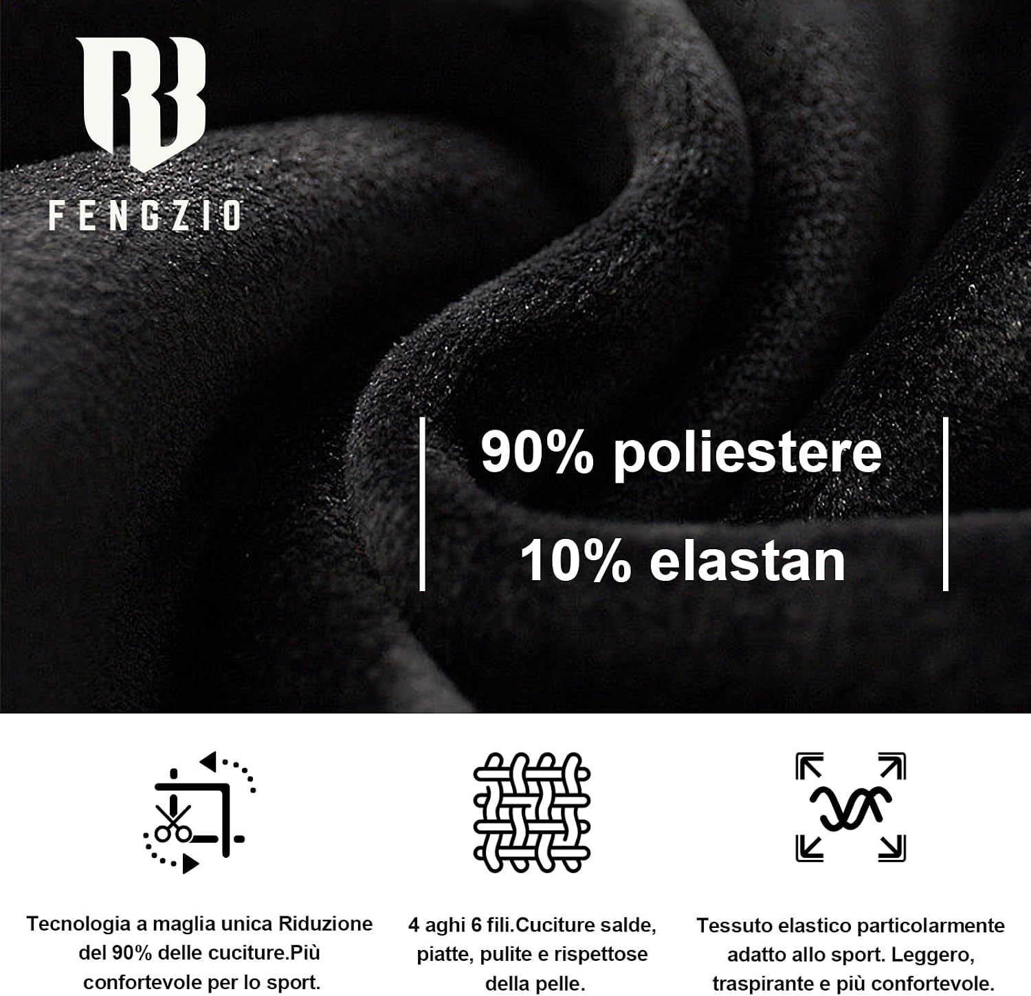 Detalle 2 de Fengzio Intimo termico donna set sci e palestra