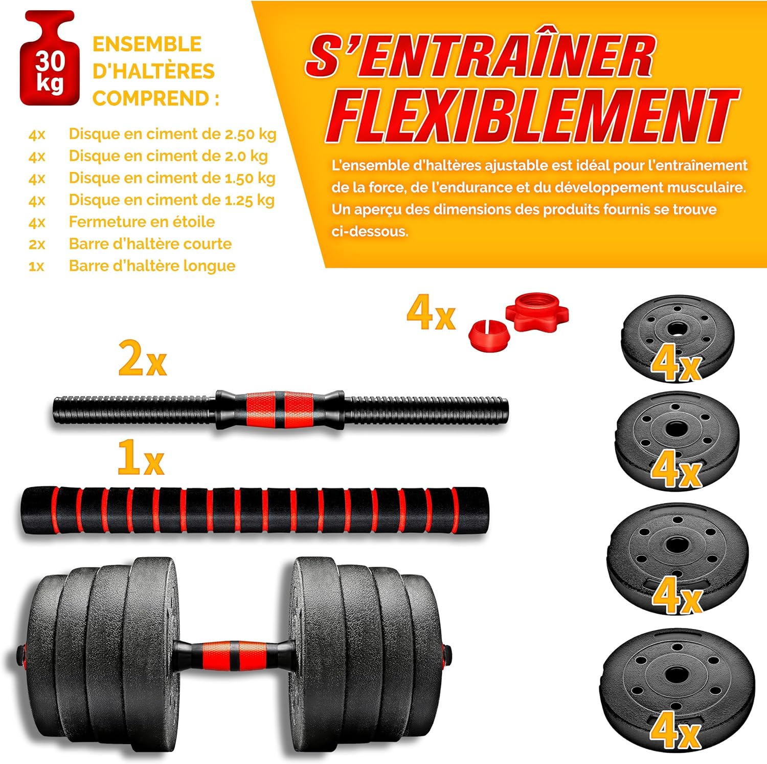 Thumbnail 4 de RE:SPORT Ensemble d’haltères réglable 15-40 kg 🏋