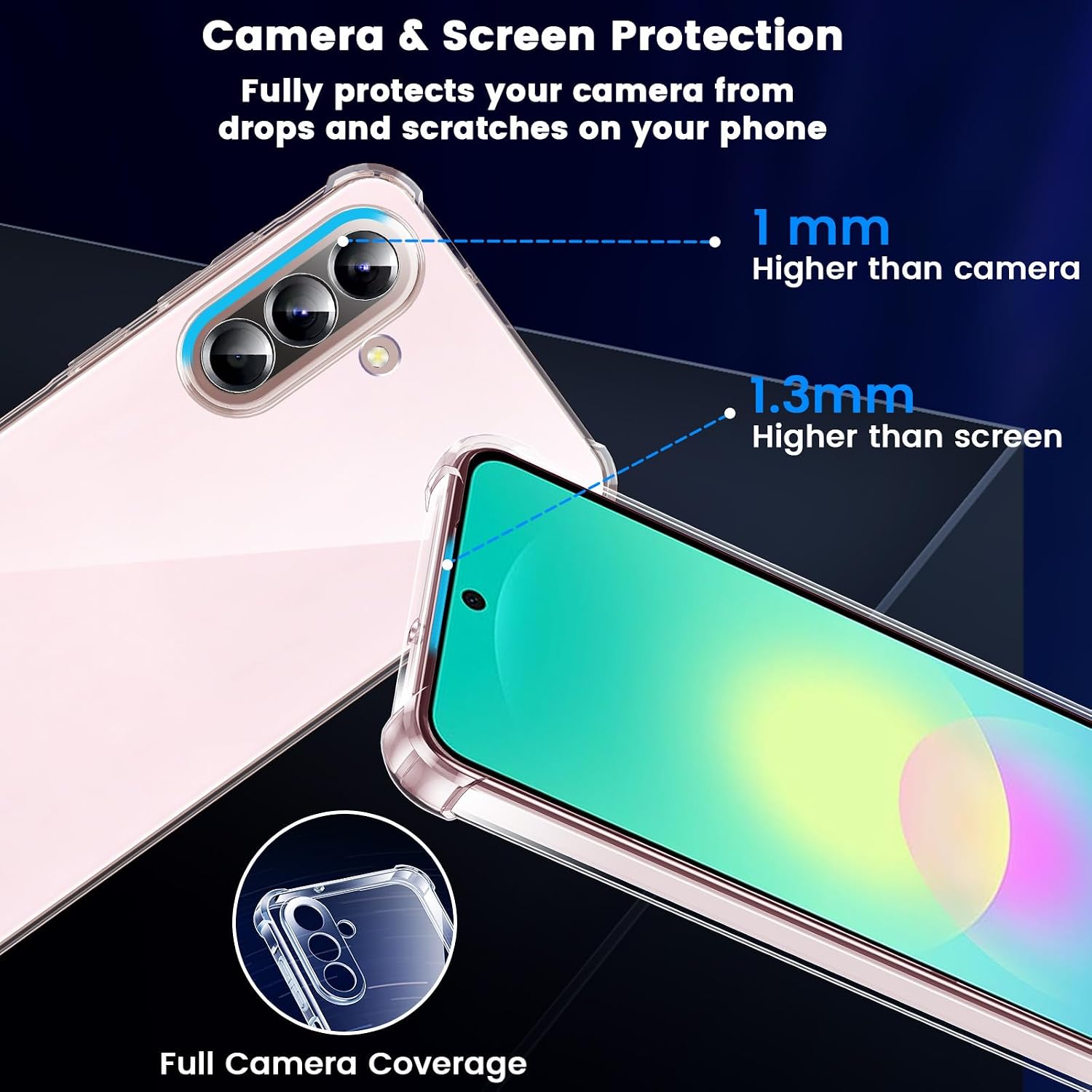 Detalle de Coque Yohii pour Samsung Galaxy A27 5G avec 2 Verre Trempé – Transparent et Protection Antichoc