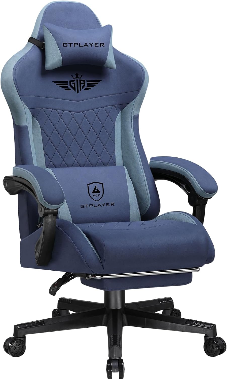 Detalle de GTPLAYER GT832 Ergonomic Gaming Chair in Technical Fabric with Reclining Backrest