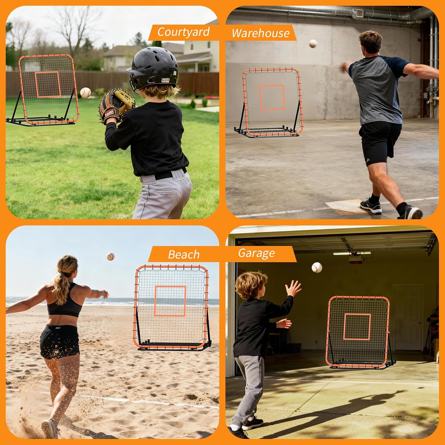 Thumbnail 6 de ZVFOTN Baseball Rebounder Net 4x4.5 ft