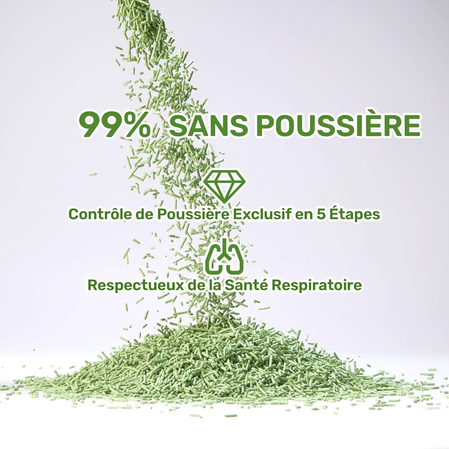 Thumbnail 2 de FUKUMARU Litière pour Chats en Tofu 10,8 kg – Litière agglomérante, parfumée au thé vert, sans poussière
