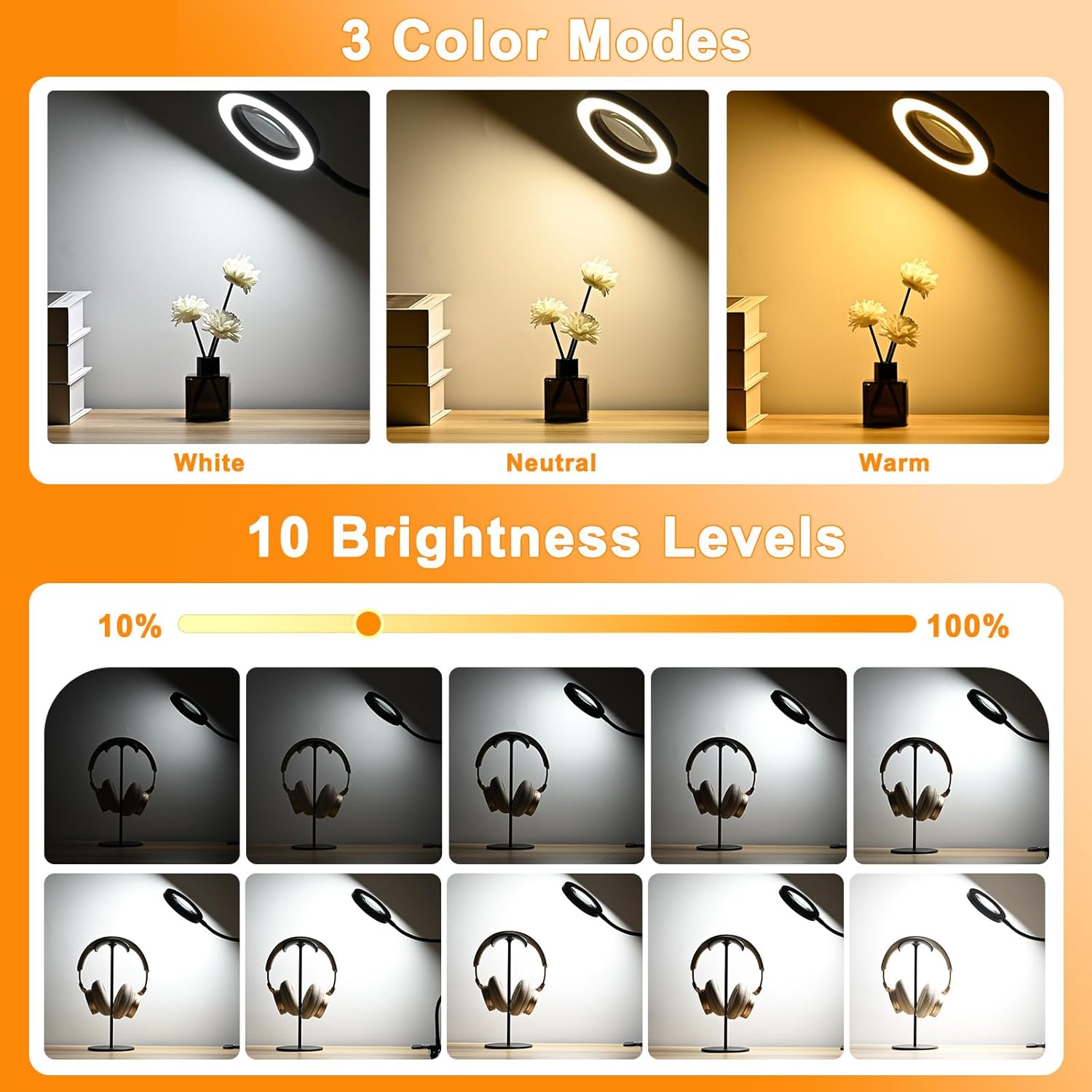 Thumbnail 3 de 10X Magnifying Glass with Light and Timer