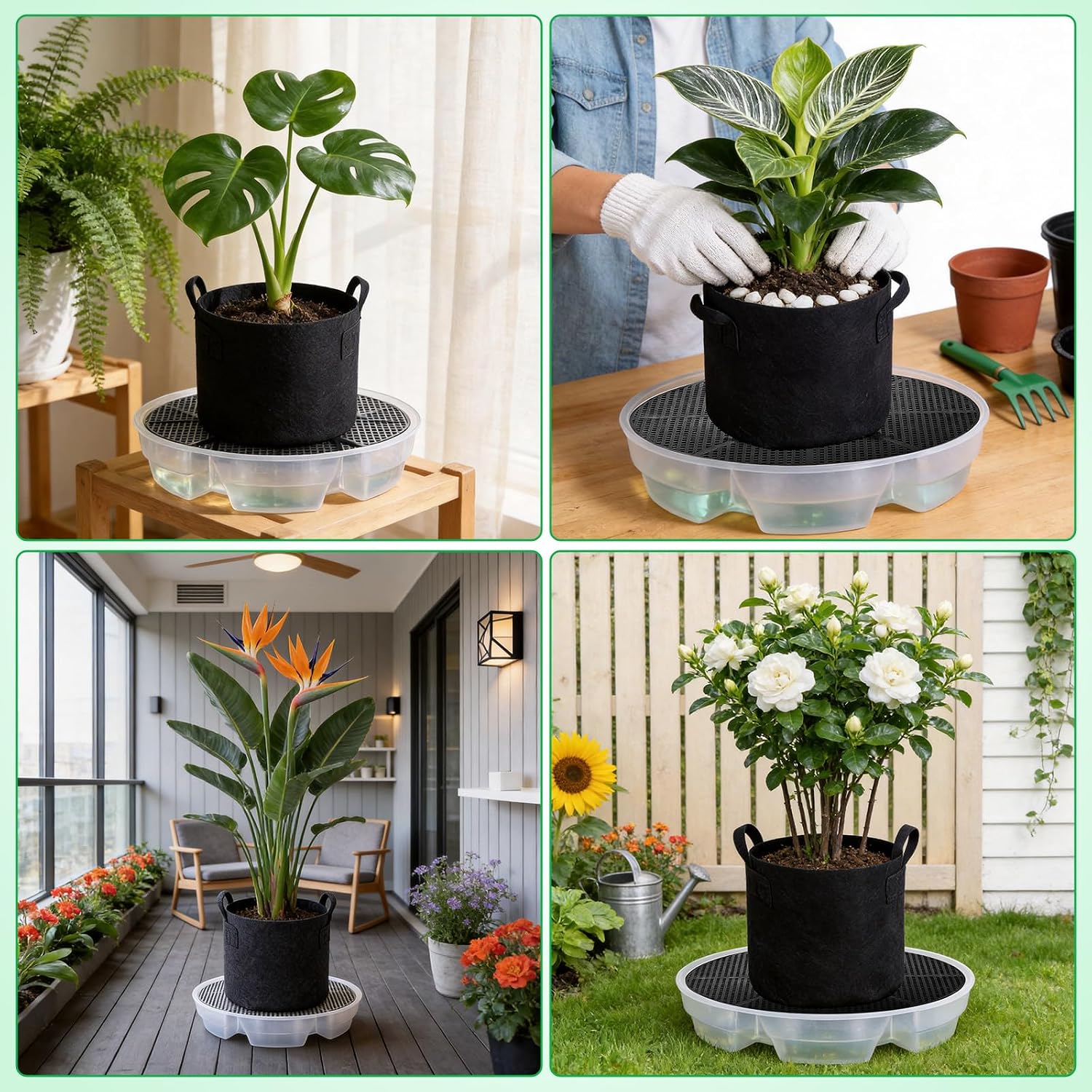 Thumbnail 6 de Yimomoyi self-watering plant saucers, 30 cm