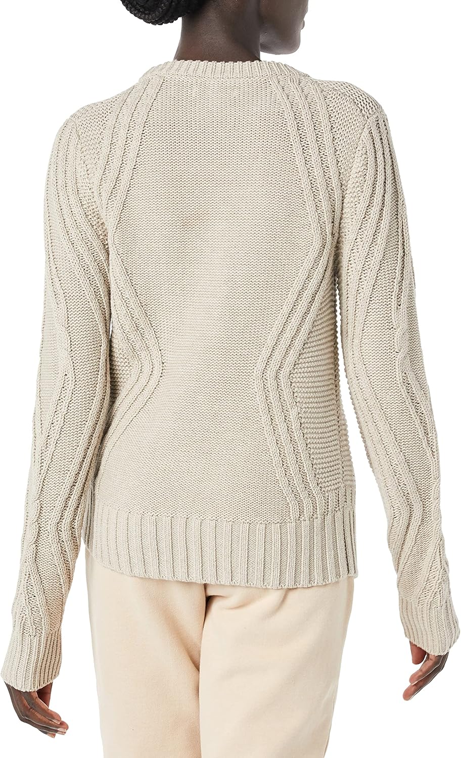 Thumbnail 1 de Amazon Essentials Women’s Regular Fit Cotton Cable Knit Crewneck Jumper