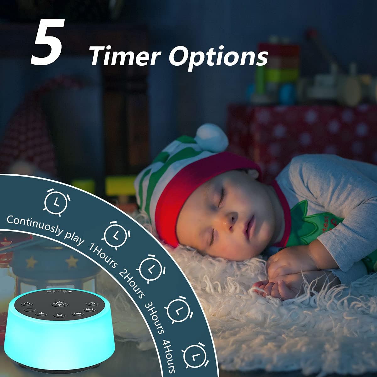 Detalle 2 de Color Noise Sound Machines with 10 Colors Night Light
