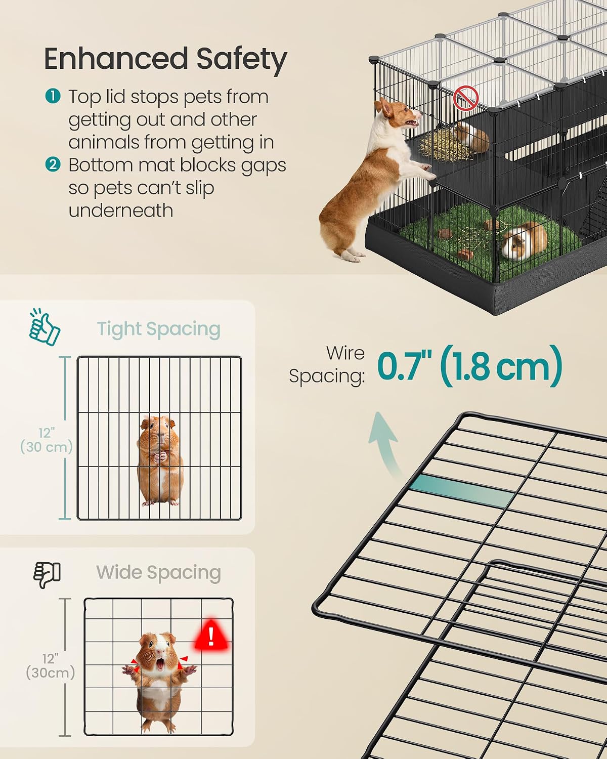 Thumbnail 3 de SONGMICS Steel Pet Playpen