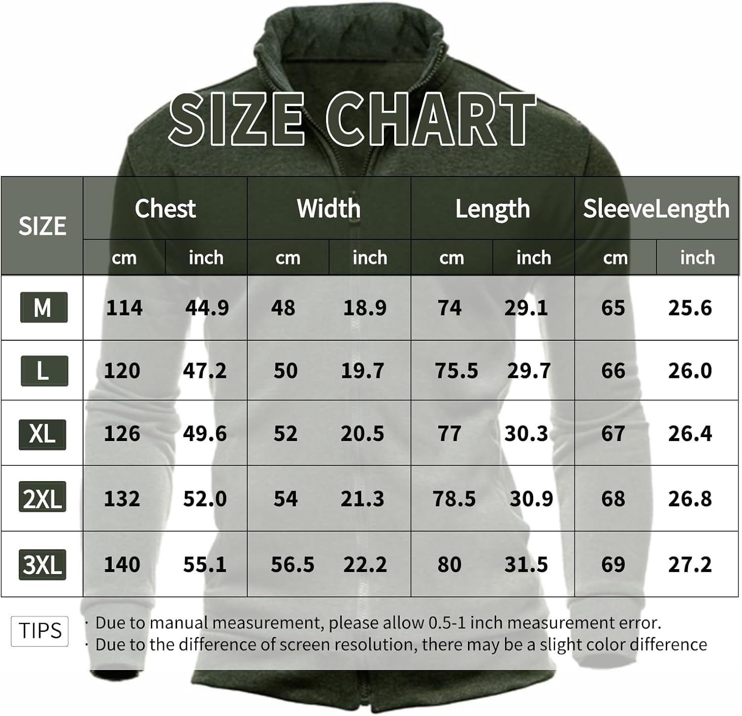 Detalle 1 de LAOARA herensweatshirt zonder capuchon met ritssluiting, fleece, maat M–3XL