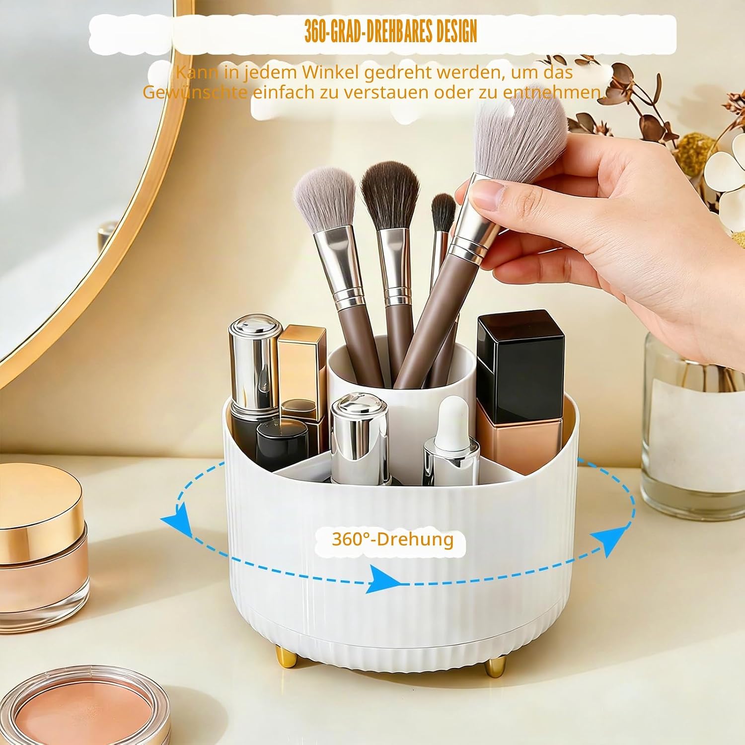 Detalle 1 de CenYouful 360° Drehbar Make-up Organizer 💄