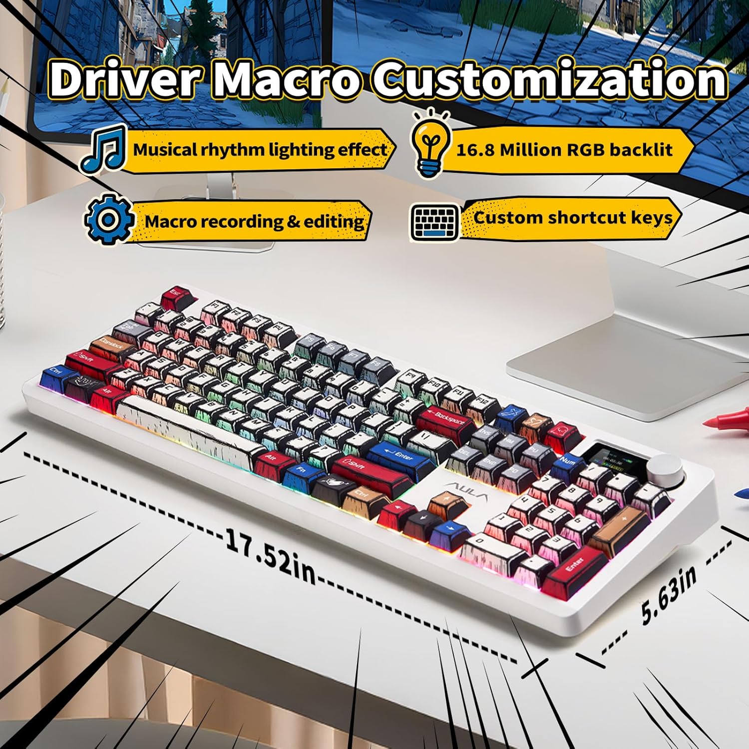 Thumbnail 6 de AULA F106 PRO Wireless Mechanical Keyboard 8000mAh ⌨