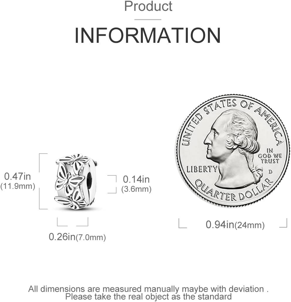 Detalle 2 de Parmuz Clip Spacer Charme 925 Sterling Silber 3,2 mm