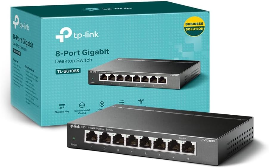 Detalle de TP-Link TL-SG108S 8‑Port Gigabit Switch 📡