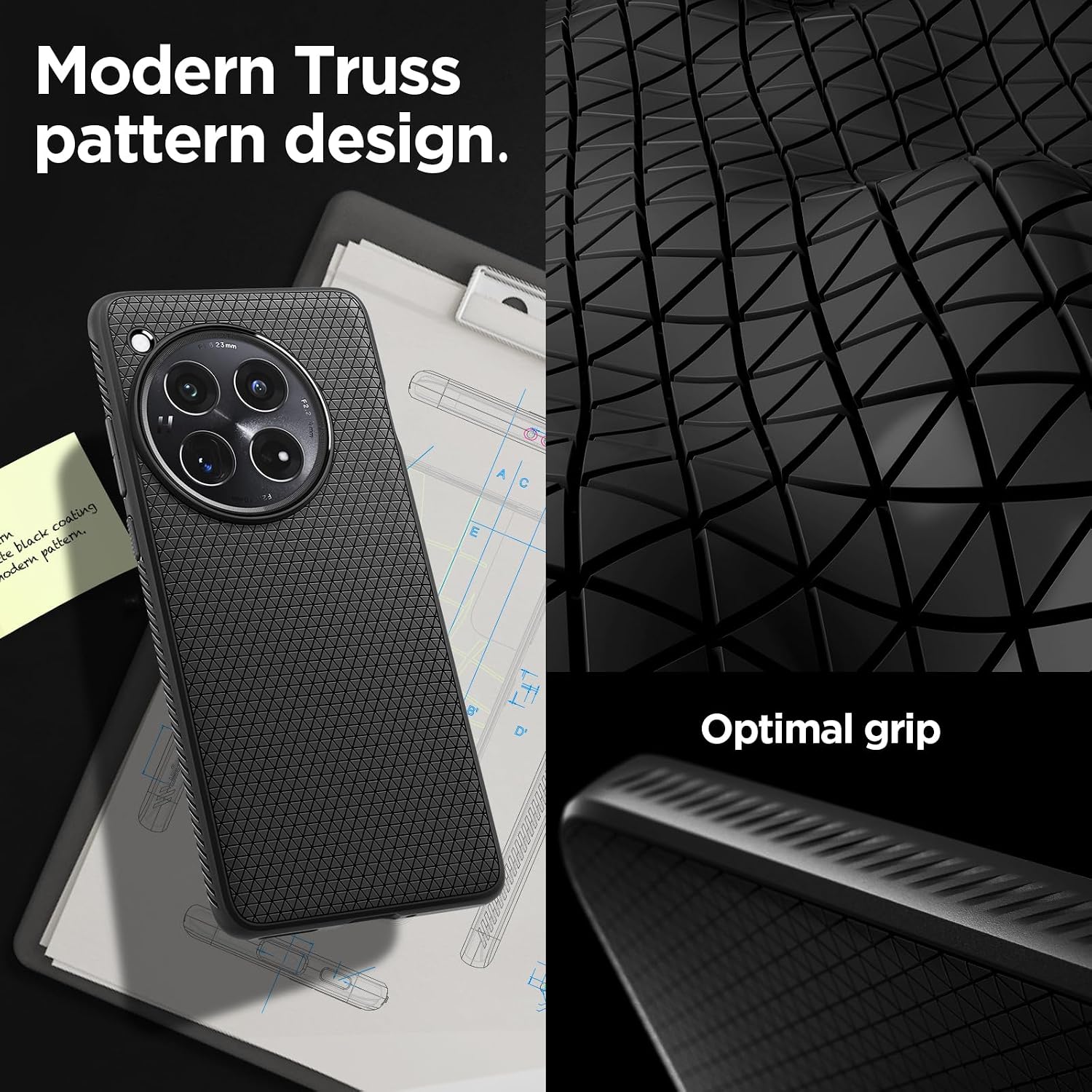 Detalle de Spigen Liquid Air pour OnePlus 12 coque souple — Noir Mat